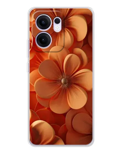 Чохол для OPPO A5x 5G з картинкою «Помаранчева макро квітка»