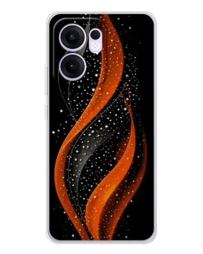 Чехол для OPPO A5x 5G с картинкой «Огненная звездная волна»