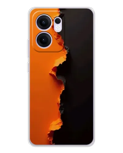 Чехол для OPPO A5x 5G с картинкой «Оранжевый разлом»