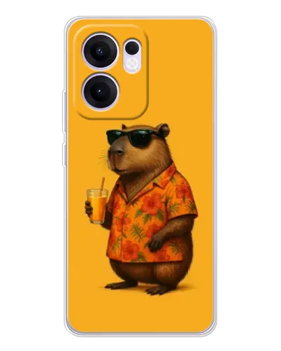 Чохол для OPPO A5x 5G з картинкою «Капібара на відпочинку»