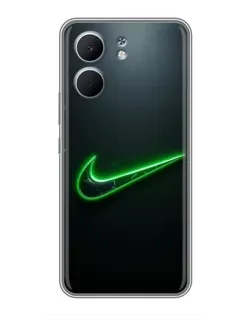 Чохол для OPPO A5x з картинкою «Неоновий контур Nike»