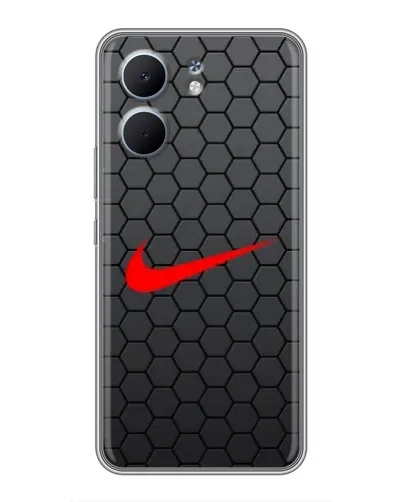 Чохол для OPPO A5x з картинкою «Nike — карбонова сітка»
