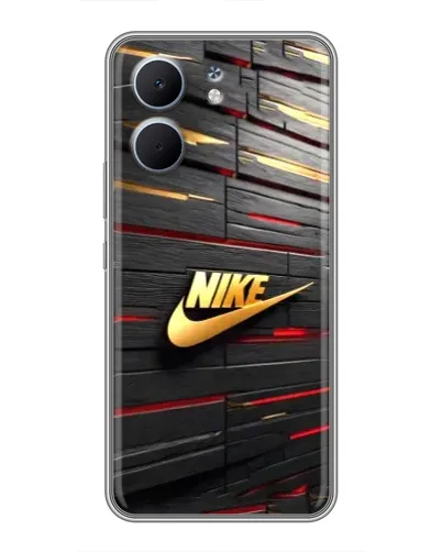 Чохол для OPPO A5x з картинкою «Золотий Nike на металі»
