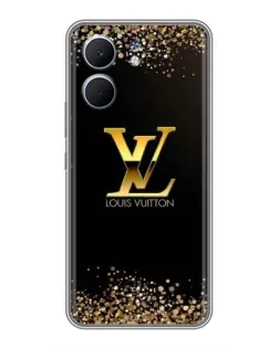 Чехол для OPPO A5x с картинкой «LV — золотые искры»