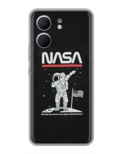 Чохол для OPPO A5x з картинкою «NASA — крокуємо по Місяцю»