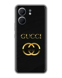 Чехол для OPPO A5x с картинкой «Золотой логотип Gucci»