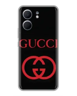 Чехол для OPPO A5x с картинкой «Gucci — красный логотип»