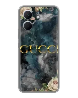 Чехол для OPPO A5x с картинкой «Абстрактные цветы Gucci»