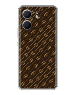 Чехол для OPPO A5x с картинкой «Gucci — золотые диагонали»