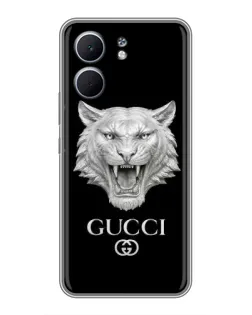 Чехол для OPPO A5x с картинкой «Gucci — серебряный лев»