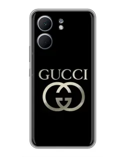 Чехол для OPPO A5x с картинкой «Gucci — золото на черном»