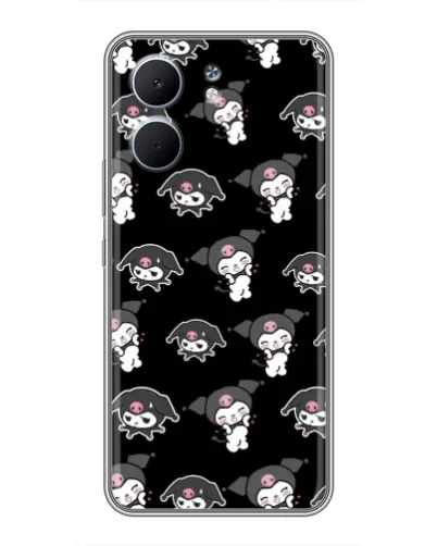 Чохол для OPPO A5x з картинкою «Чорний паттерн Kuromi»