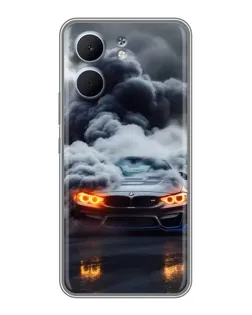 Чохол для OPPO A5x з картинкою «BMW у диму»
