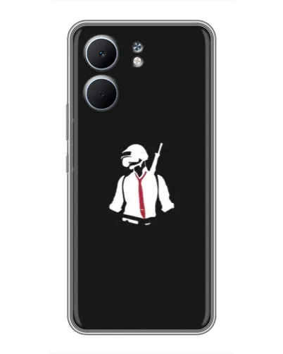 Чохол для OPPO A5x з картинкою «PUBG — силует воїна»