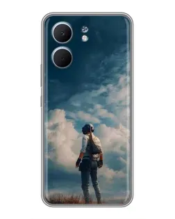 Чохол для OPPO A5x з картинкою «Герой PUBG на скелі»