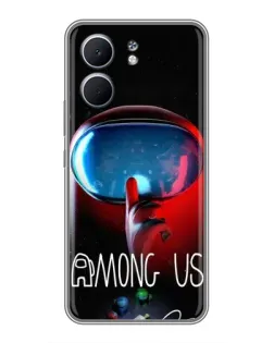 Чохол для OPPO A5x з картинкою «Червоний імпостер — макро»
