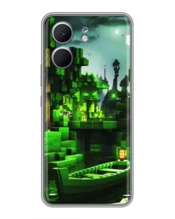 Чохол для OPPO A5x з картинкою «Minecraft лісовий пейзаж»