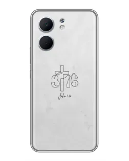 Чохол для OPPO A5x з картинкою «Івана 3:16 Хрест»
