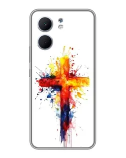 Чохол для OPPO A5x з картинкою «Акварельний хрест»