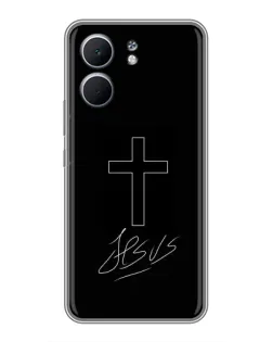 Чехол для OPPO A5x с картинкой «Графический крест Jesus»