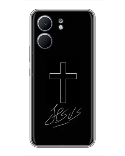Чехол для OPPO A5x с картинкой «Графический крест Jesus» Чехол для OPPO A5x с картинкой «Графический крест Jesus»