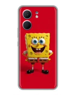 Чохол для OPPO A5x з картинкою «Спанч Боб на червоному»