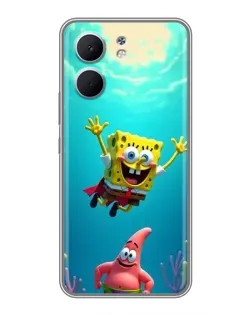 Чехол для OPPO A5x с картинкой «Спанч Боб под водой»
