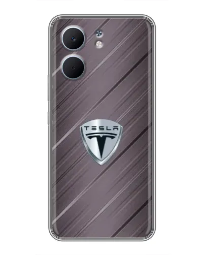 Чохол для OPPO A5x з картинкою «Металева текстура Tesla»