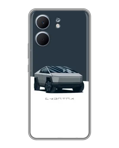 Чохол для OPPO A5x з картинкою «Сріблястий Cybertruck Tesla»