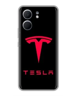 Чохол для OPPO A5x з картинкою «Tesla Red Logo»