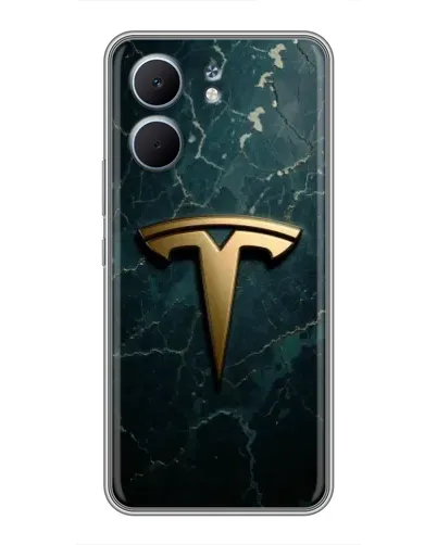 Чохол для OPPO A5x з картинкою «Мармурова Tesla Gold»
