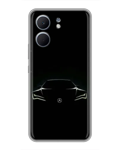Чехол для OPPO A5x с картинкой «Mercedes — силуэт авто» Чехол для OPPO A5x с картинкой «Mercedes — силуэт авто»