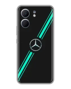 Чехол для OPPO A5x с картинкой «Спортивные линии Mercedes»