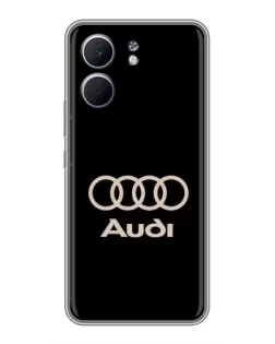 Чохол для OPPO A5x з картинкою «Audi — золотий логотип»