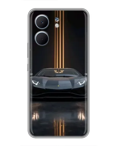 Чохол для OPPO A5x з картинкою «Lamborghini золоті лінії»