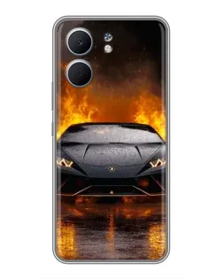Чохол для OPPO A5x з картинкою «Lamborghini у вогні»
