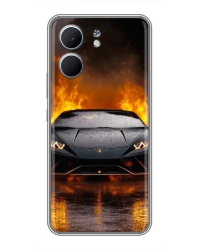 Чохол для OPPO A5x з картинкою «Lamborghini у вогні»