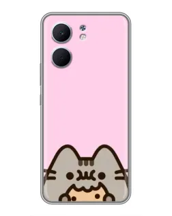 Чохол для OPPO A5x з картинкою «Pusheen та печиво»