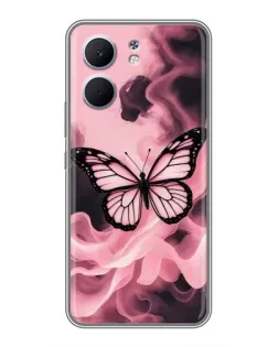 Чохол для OPPO A5x з картинкою «Метелик у диму»