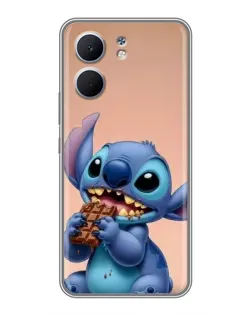 Чехол для OPPO A5x с картинкой «Стич ест шоколад»