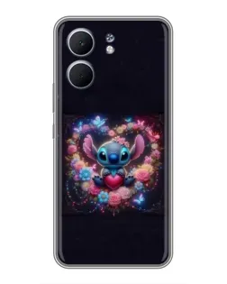 Чехол для OPPO A5x с картинкой «Stitch в цветах»