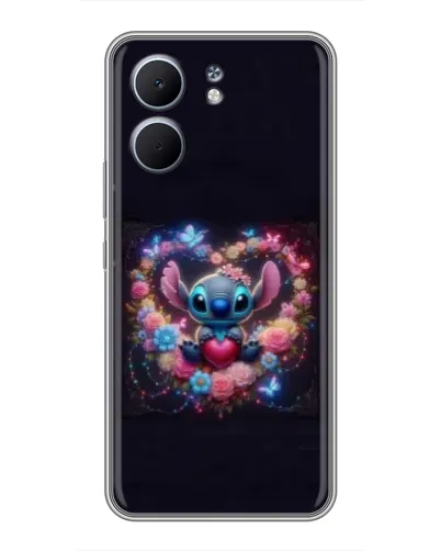 Чехол для OPPO A5x с картинкой «Stitch в цветах»
