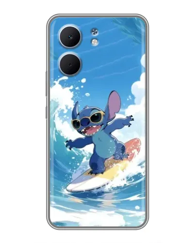 Чехол для OPPO A5x с картинкой «Стич на волне»