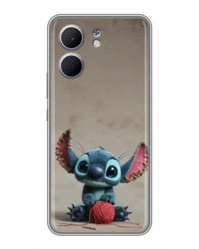 Чехол для OPPO A5x с картинкой «Стич на коричневом фоне»