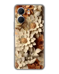 Чохол для OPPO A5x з картинкою «Бежевий флористичний декор»