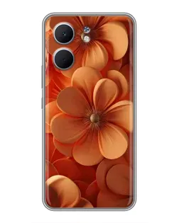 Чохол для OPPO A5x з картинкою «Помаранчева макро квітка»