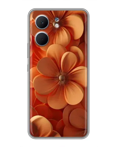 Чохол для OPPO A5x з картинкою «Помаранчева макро квітка»