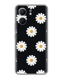 Чохол для OPPO A5x з картинкою «Ромашки на чорному»