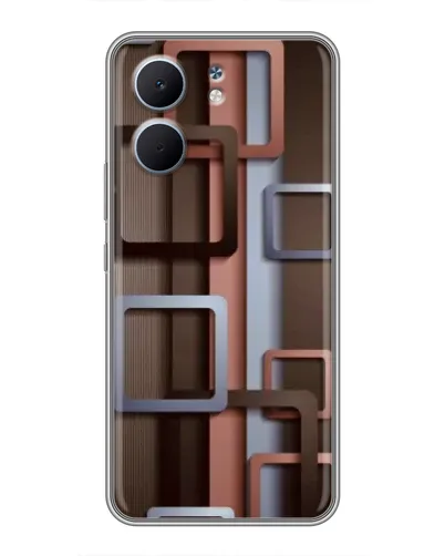 Чохол для OPPO A5x з картинкою «Коричневі об'ємні квадрати» Чохол для OPPO A5x з картинкою «Коричневі об'ємні квадрати»