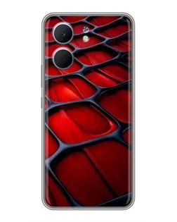 Чохол для OPPO A5x з картинкою «Червона глянцева сітка»